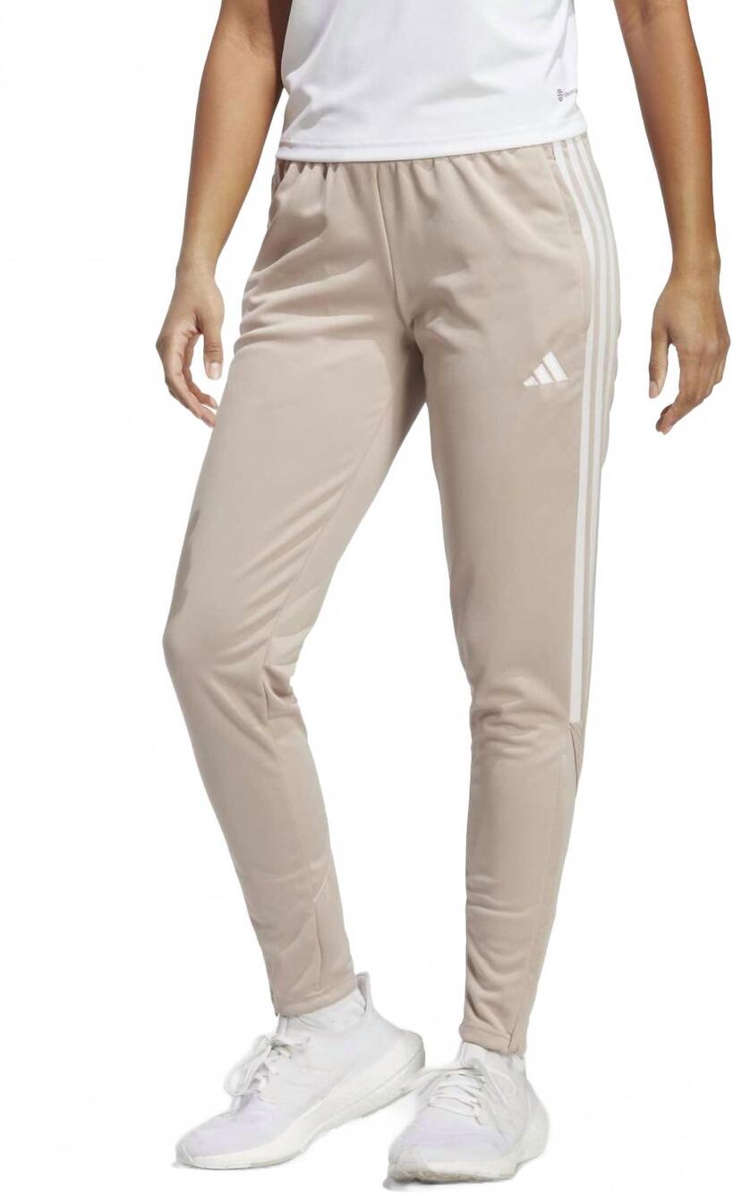 NEW ADIDAS tiro pants in wonder taupe/white